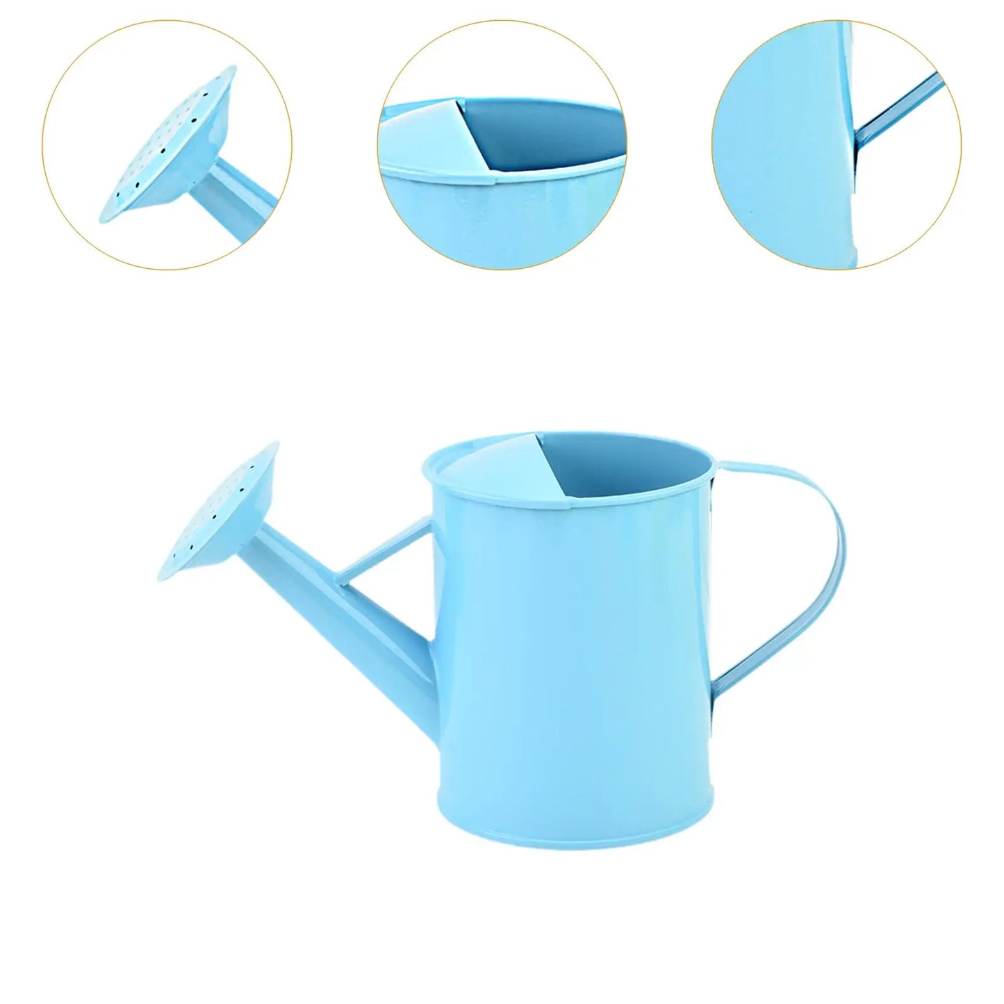 Iron Watering Can - Garden Watering Can with Nozzle, 1.5L Metal Plant Pot - ZOOMNSTORE