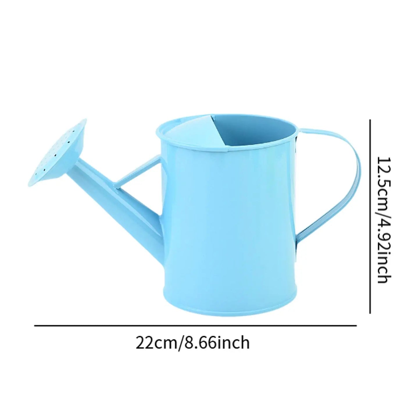 Iron Watering Can - Garden Watering Can with Nozzle, 1.5L Metal Plant Pot - ZOOMNSTORE