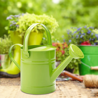 Iron Watering Can - Garden Watering Can with Nozzle, 1.5L Metal Plant Pot - ZOOMNSTORE