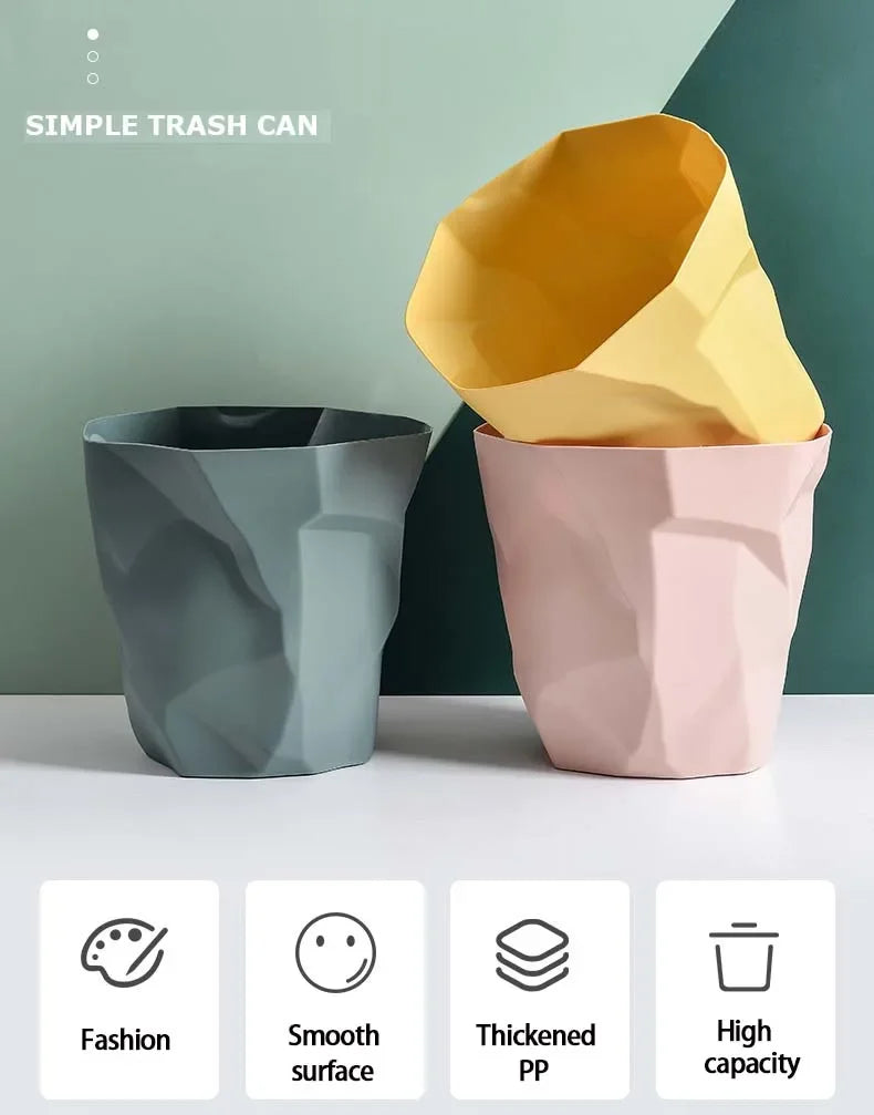 Irregular Trash Can - Creative Bathroom Waste Bin for Home - ZOOMNSTORE