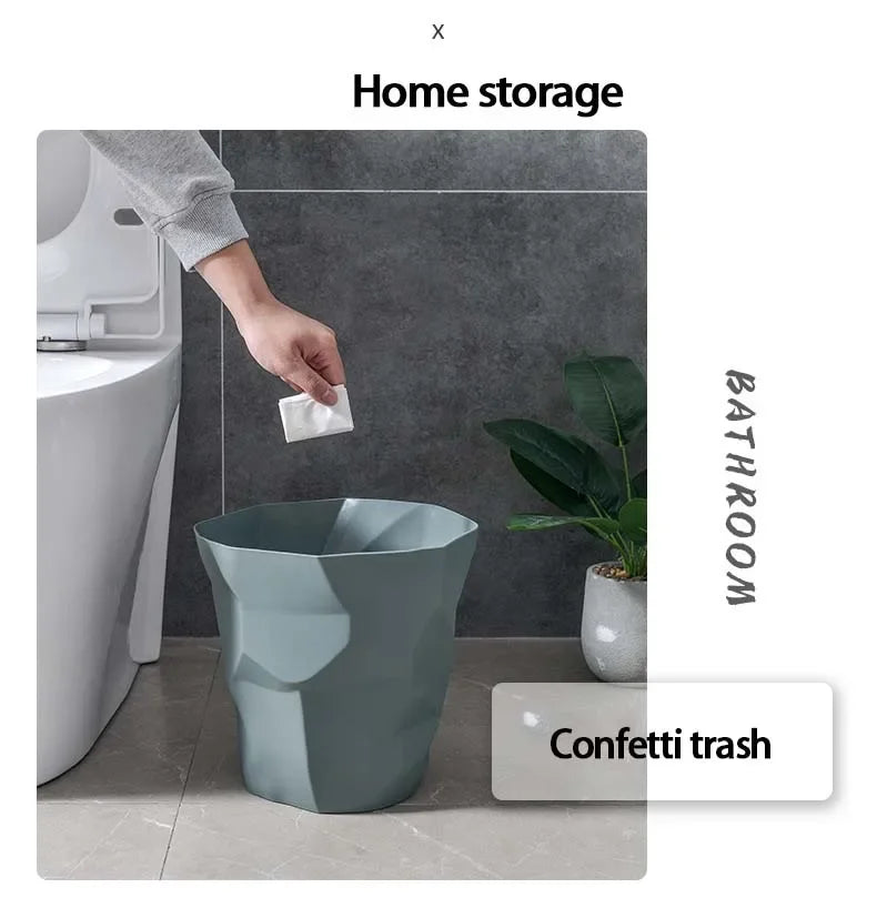 Irregular Trash Can - Creative Bathroom Waste Bin for Home - ZOOMNSTORE