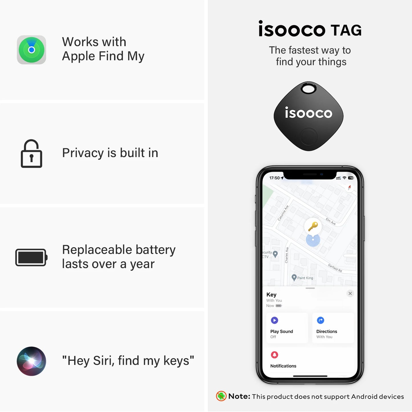 Bluetooth Key Finder - Mini Anti-Lost Smart Tag for Wallets  Keys iOS Only - ZOOMNSTORE