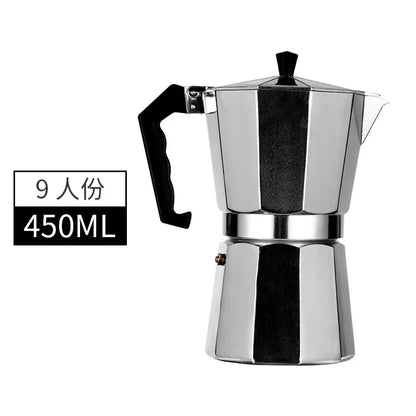 Italian Mocha Coffee Pot - Portable Aluminum Octagonal Coffee  Tea Maker - ZOOMNSTORE