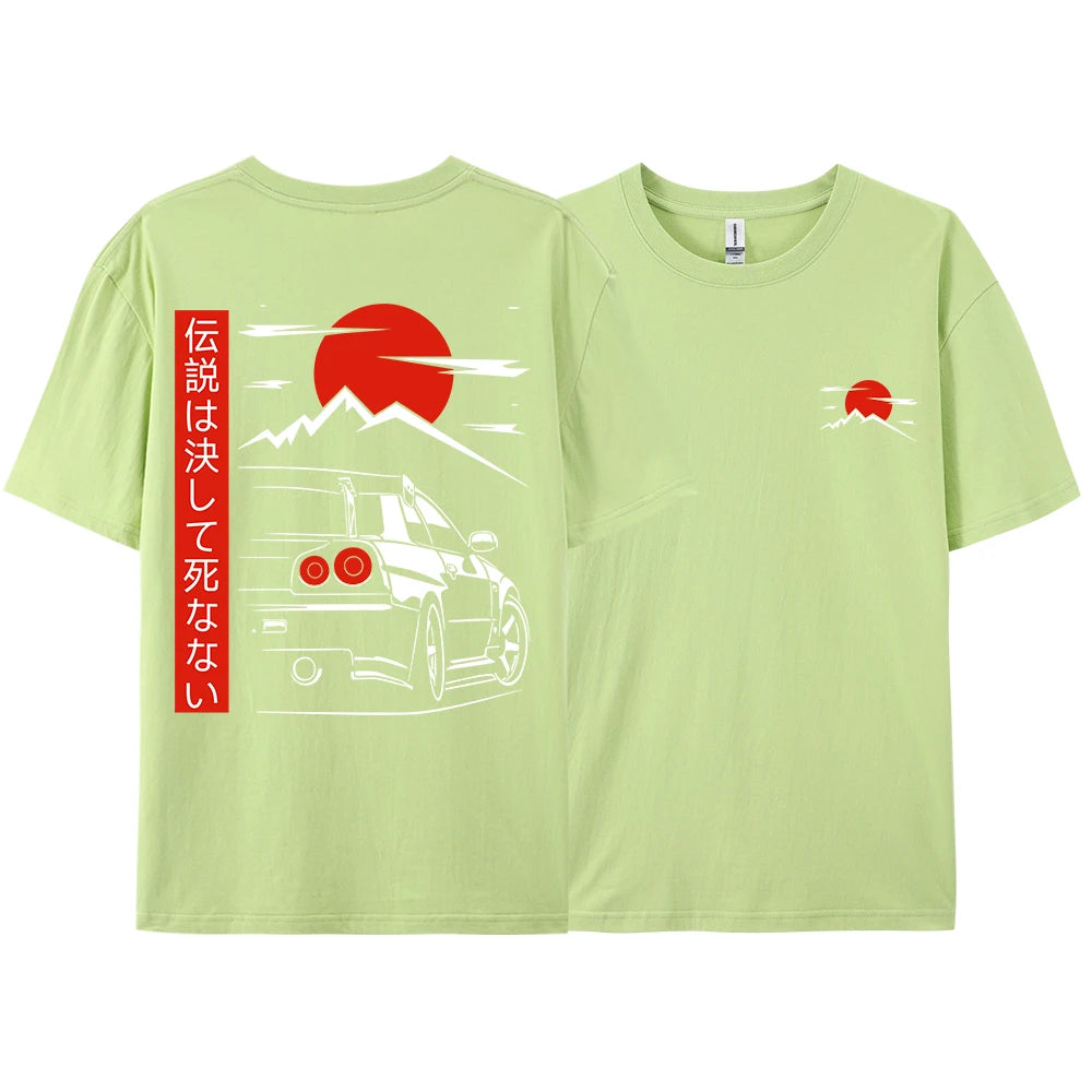 JDM Racing T Shirts – Japanese Streetwear Cotton Couple Tees | Oversized Casual Tops - ZOOMNSTORE
