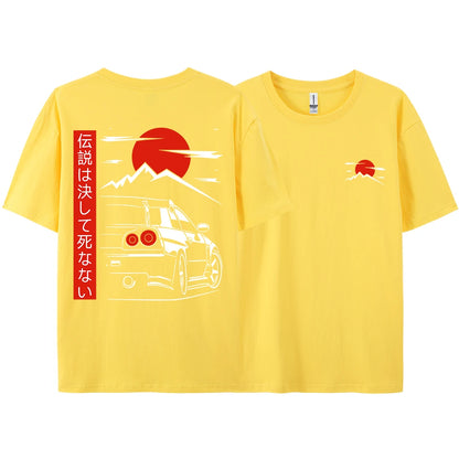 JDM Racing T Shirts – Japanese Streetwear Cotton Couple Tees | Oversized Casual Tops - ZOOMNSTORE