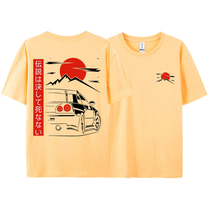 JDM Racing T Shirts – Japanese Streetwear Cotton Couple Tees | Oversized Casual Tops - ZOOMNSTORE
