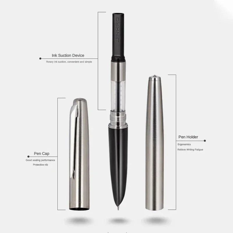 JINHAO 911 Fountain Pen - 038mm Fine Stainless Steel Hooded Nib - ZOOMNSTORE
