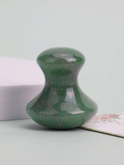 Jade Gua Sha Mushroom Face Massager Tool – Natural Stone Facial Sculpting Roller - ZOOMNSTORE