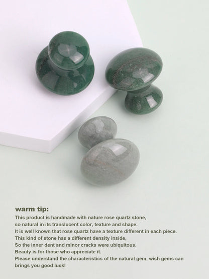Jade Gua Sha Mushroom Face Massager Tool – Natural Stone Facial Sculpting Roller - ZOOMNSTORE
