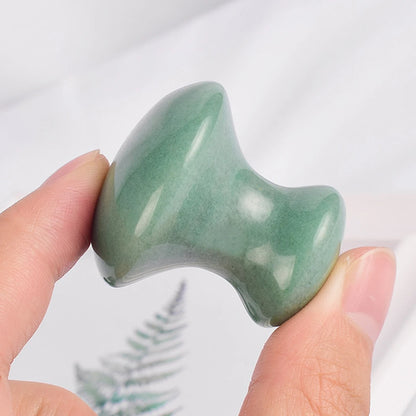 Jade Gua Sha Mushroom Face Massager Tool – Natural Stone Facial Sculpting Roller - ZOOMNSTORE