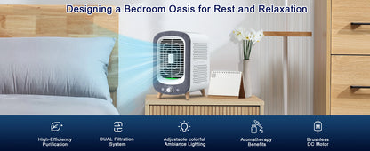 Jafanda HEPA Air Purifier for Home - 780 sq ft Activated Carbon Nightlight  Fragrance Sponge - ZOOMNSTORE