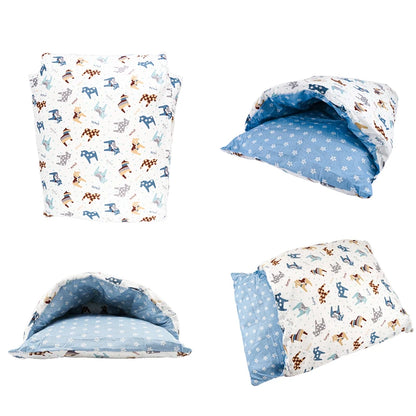 Japanese Cat Bed - Warm Cat Sleeping Bag & Semi Enclosed Pet Cave Bed for Cats - ZOOMNSTORE