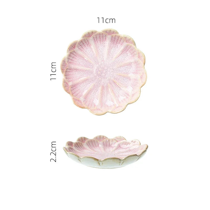 Japanese Ceramic Dipping Dish - Retro Kiln Glaze Sushi  Soy Sauce Plate - ZOOMNSTORE