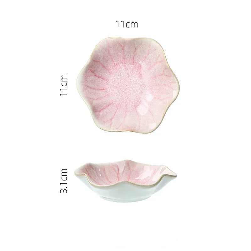 Japanese Ceramic Dipping Dish - Retro Kiln Glaze Sushi  Soy Sauce Plate - ZOOMNSTORE