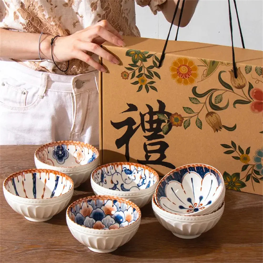 Ceramic Japanese Style Tableware Set - Luxury Baby  Adult Dish Cute Feeding Bowls Gift Idea - ZOOMNSTORE