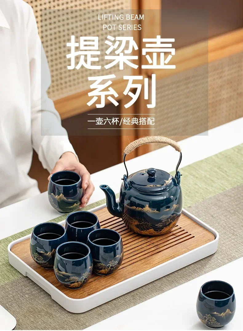 Japanese Ceramic Teacup – Large Black Glaze Kung Fu Tea Cup 180ml Porcelain - ZOOMNSTORE