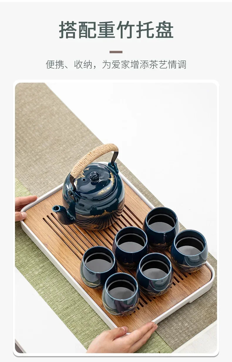 Japanese Ceramic Teacup – Large Black Glaze Kung Fu Tea Cup 180ml Porcelain - ZOOMNSTORE