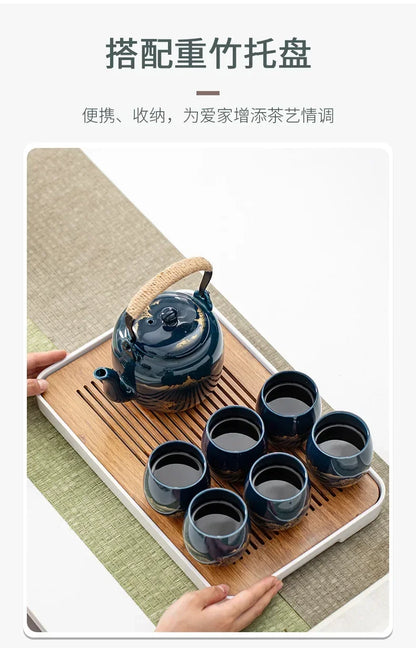 Japanese Ceramic Teacup – Large Black Glaze Kung Fu Tea Cup 180ml Porcelain - ZOOMNSTORE