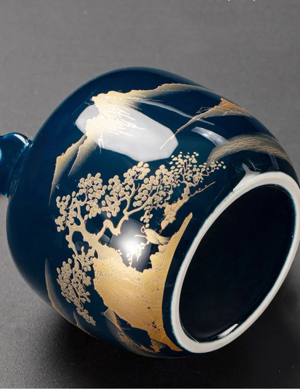 Japanese Ceramic Teacup – Large Black Glaze Kung Fu Tea Cup 180ml Porcelain - ZOOMNSTORE