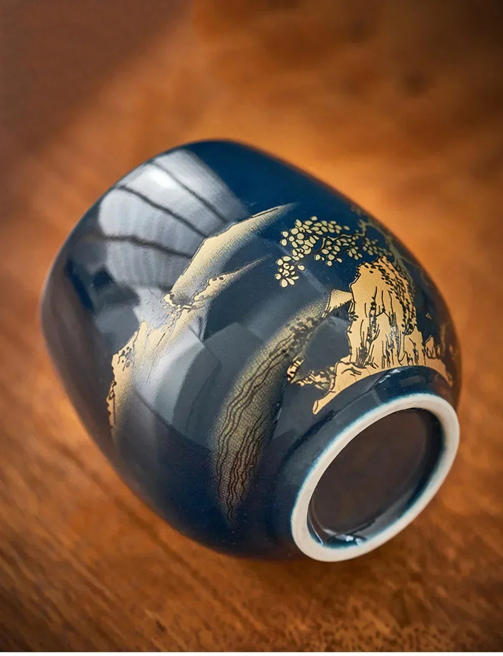 Japanese Ceramic Teacup – Large Black Glaze Kung Fu Tea Cup 180ml Porcelain - ZOOMNSTORE