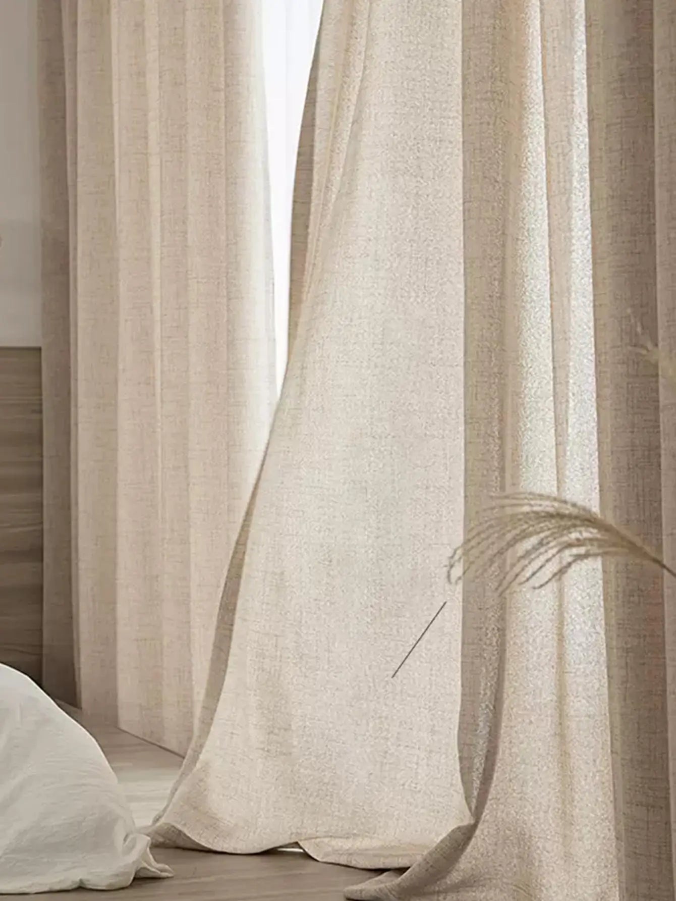 Japanese style thickened cotton and linen semi shading curtains for bedrooms, living rooms, and curtains - ZOOMNSTORE