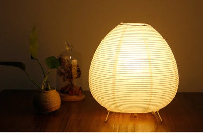 Japanese Lantern LED Table Lamp - Creative Rice Paper Light for Living Room  Bedroom Decor - ZOOMNSTORE