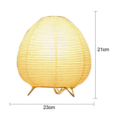 Japanese Lantern LED Table Lamp - Creative Rice Paper Light for Living Room  Bedroom Decor - ZOOMNSTORE