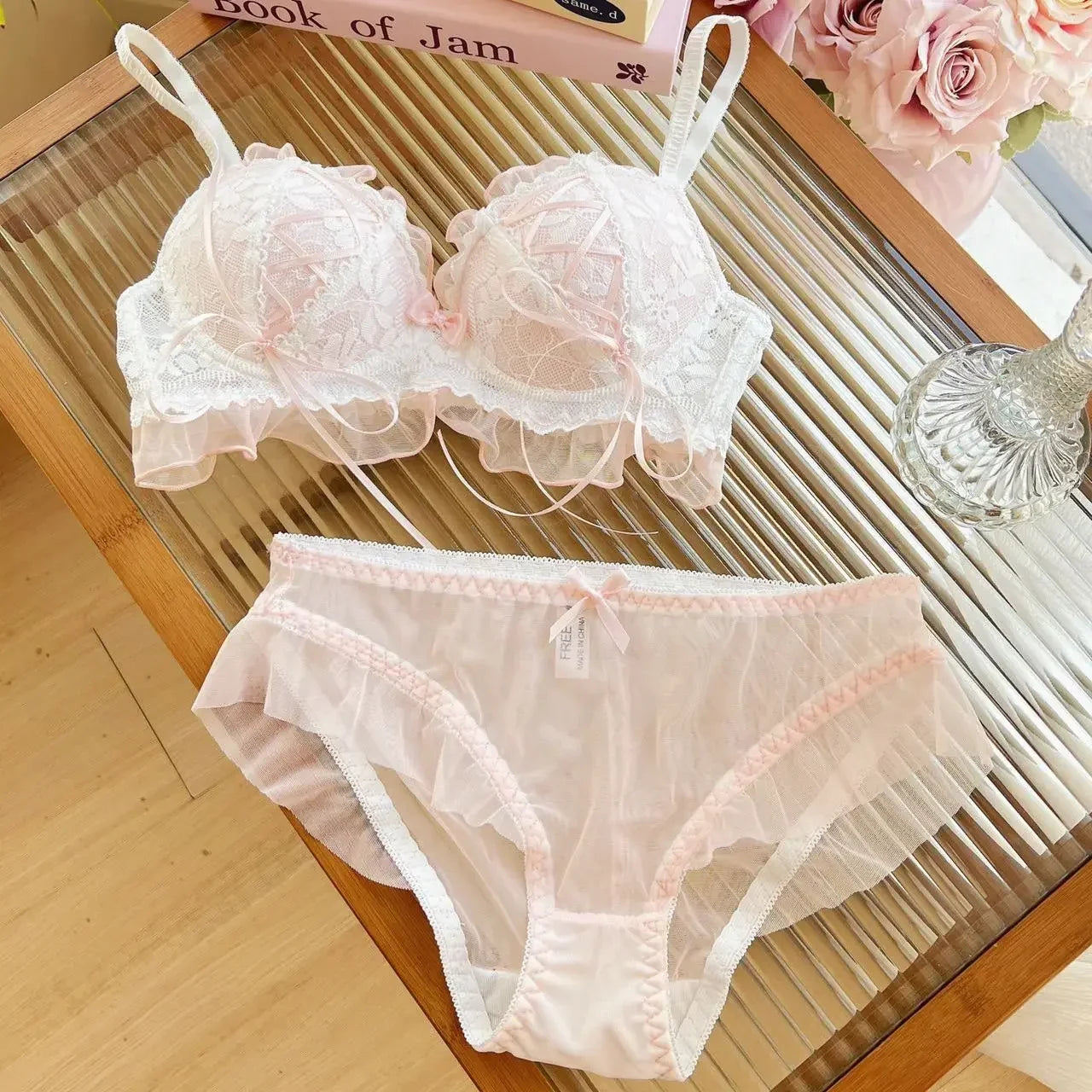 Japanese Lolita Lace Push-Up Bra - Womens Lingerie for Girls - ZOOMNSTORE