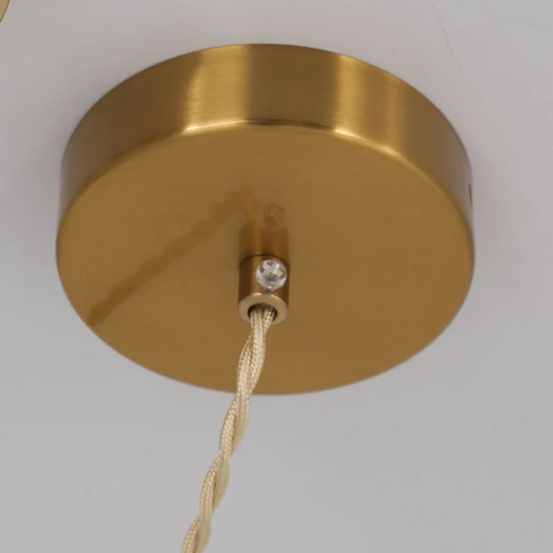 Japanese Pendant Light – Nordic Ceramic Chandelier With Bronze Alloy Fixture - ZOOMNSTORE