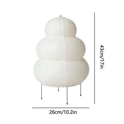Akari Noguchi Yong Table Lamp - White Rice Paper Decorative Desk Light for Bedroom  Living Room - ZOOMNSTORE