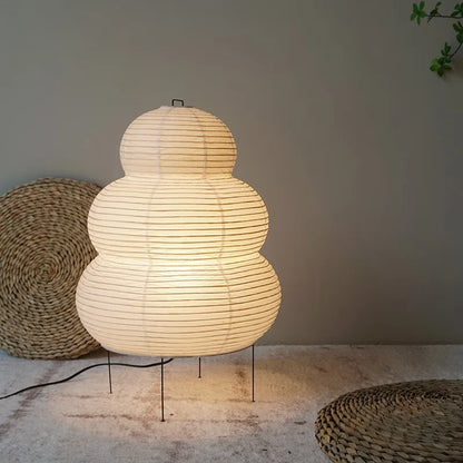 Akari Noguchi Yong Table Lamp - White Rice Paper Decorative Desk Light for Bedroom  Living Room - ZOOMNSTORE