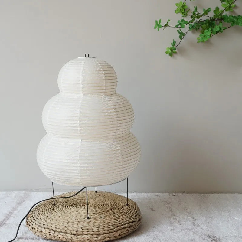 Akari Noguchi Yong Table Lamp - White Rice Paper Decorative Desk Light for Bedroom  Living Room - ZOOMNSTORE