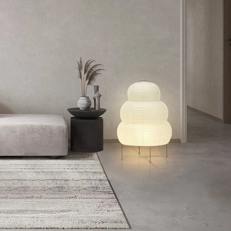 Akari Noguchi Yong Table Lamp - White Rice Paper Decorative Desk Light for Bedroom  Living Room - ZOOMNSTORE