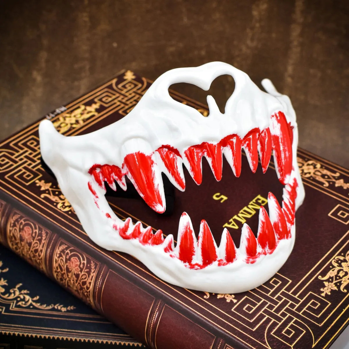 Half Face Japanese Mask Halloween Evil Devil Party Mask Toy Demon Samurai Mask Masquerade Party Wear Accessories - ZOOMNSTORE