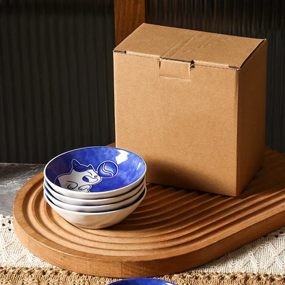 Cute Cartoon Lucky Cat Sauce Dish - Japanese Style Ceramic Sushi Plate - ZOOMNSTORE