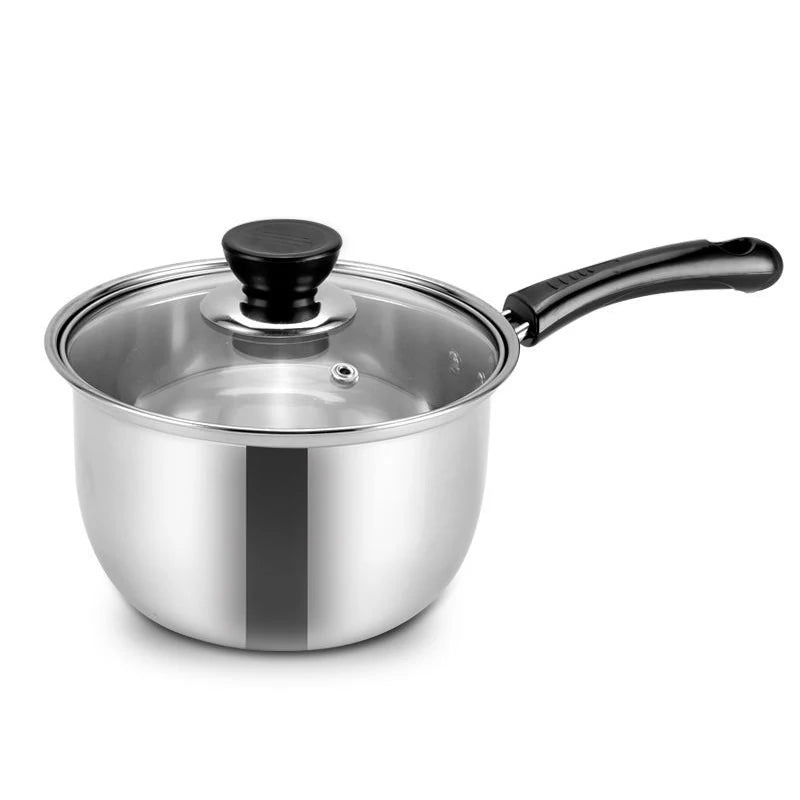 Japanese Saucepan - Stainless Steel Milk Soup Pot With Lid | Non Stick Frying Pan - ZOOMNSTORE