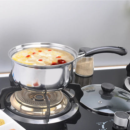 Japanese Saucepan - Stainless Steel Milk Soup Pot With Lid | Non Stick Frying Pan - ZOOMNSTORE