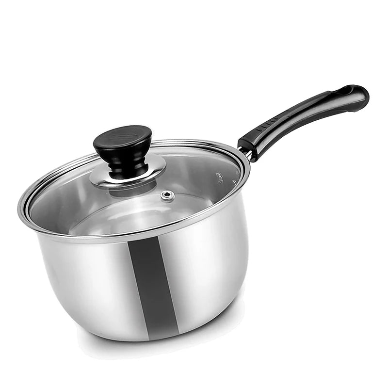 Japanese Saucepan - Stainless Steel Milk Soup Pot With Lid | Non Stick Frying Pan - ZOOMNSTORE
