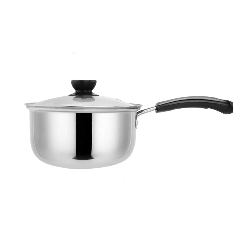Japanese Saucepan - Stainless Steel Milk Soup Pot With Lid | Non Stick Frying Pan - ZOOMNSTORE