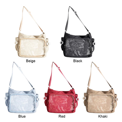 Japanese Ita Bag - Womens Clear Window Shoulder Purse with Multi-Pockets and Adjustable Strap - ZOOMNSTORE