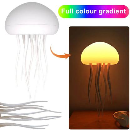 Cartoon Jellyfish Night Light - RGB Gradient LED Bedside Lamp with Voice Control - ZOOMNSTORE
