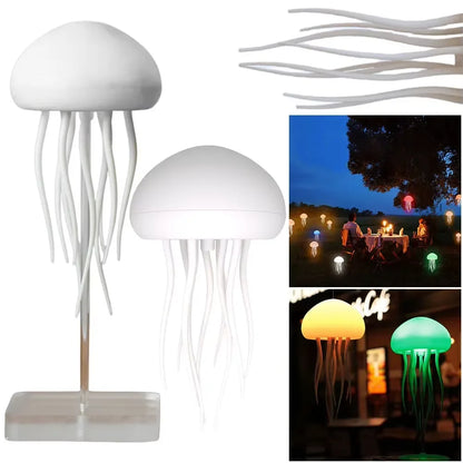Cartoon Jellyfish Night Light - RGB Gradient LED Bedside Lamp with Voice Control - ZOOMNSTORE