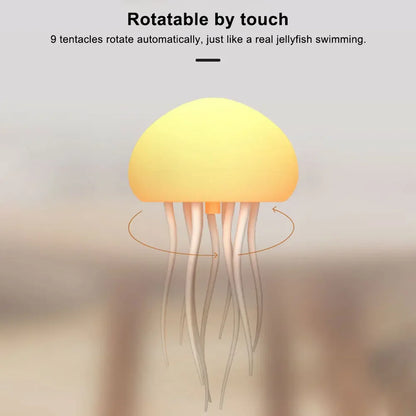 Cartoon Jellyfish Night Light - RGB Gradient LED Bedside Lamp with Voice Control - ZOOMNSTORE