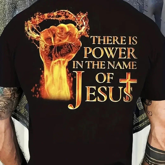 Mens Jesus Graphic Tee - Oversized Christian Streetwear T-Shirt - ZOOMNSTORE