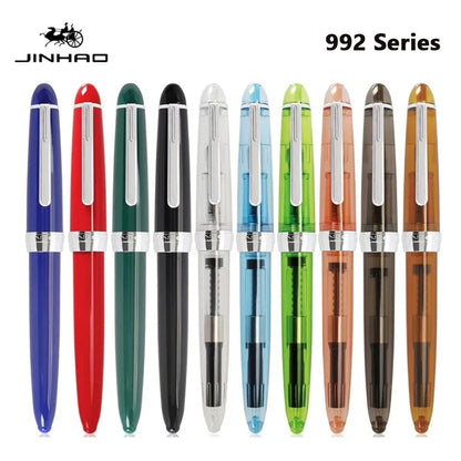 Jinhao 992 Fountain Pen - Luxury Transparent Calligraphy Ink Pen for Office and School Supplies - ZOOMNSTORE