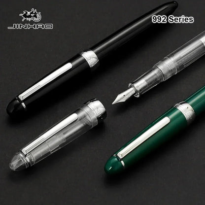 Jinhao 992 Fountain Pen - Luxury Transparent Calligraphy Ink Pen for Office and School Supplies - ZOOMNSTORE