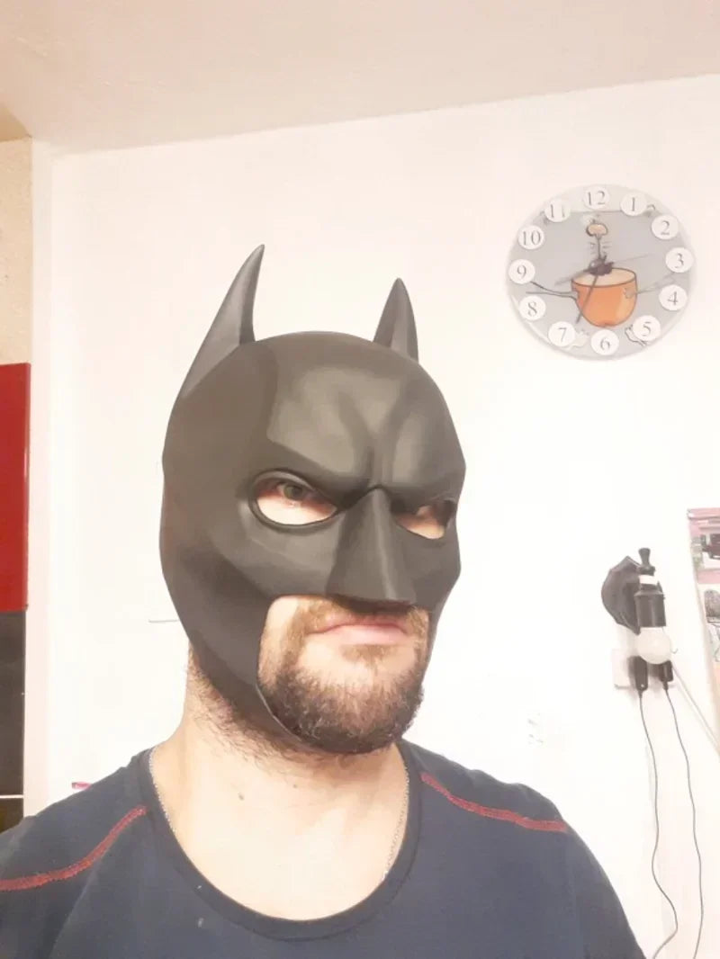 Halloween The Dark Knight Bruce Wayne Joker Cosplay Masks Soft PVC Latex Mask Party Props Bats 1：1 Reduction Full Face Helmet - ZOOMNSTORE