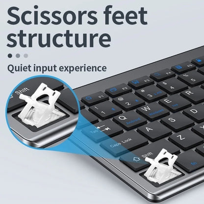 Jomaa Slim Rechargeable Bluetooth Keyboard and Mouse Set for Laptop Computer 2.4G USB Wireless Keyboard and Mouse Combo - ZOOMNSTORE