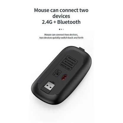 Jomaa Slim Rechargeable Bluetooth Keyboard and Mouse Set for Laptop Computer 2.4G USB Wireless Keyboard and Mouse Combo - ZOOMNSTORE