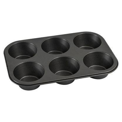 Jumbo Muffin Pan | 6 Cup Non Stick Bakeware - Durable Carbon Steel Tray - ZOOMNSTORE